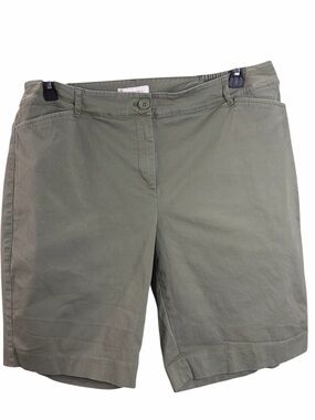 Talbots plus Women's Olive Green Casual Stretch Shorts. EC. Size 16W